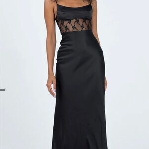Long Black Silk Maxi Dress